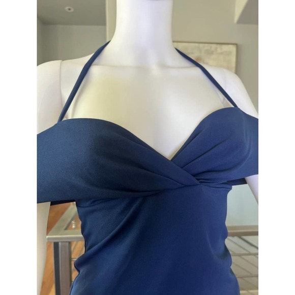 Nookie Athena Off Shoulder Midi Dress in Blue - Picture 6 of 12